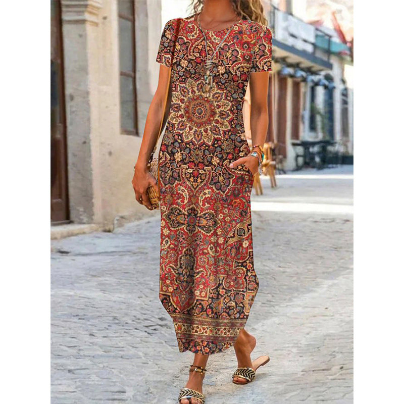 👗✨【Propagace】【S-3XL】2025 Nové dámské šaty s volným potiskem do kapsy, 13 stylů-4035769