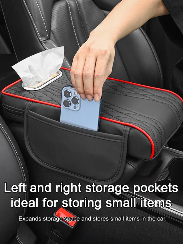 🚗👜【Zvláštna ponuka】Multifunkčná kožená lakťová opierka do auta tri v jednom