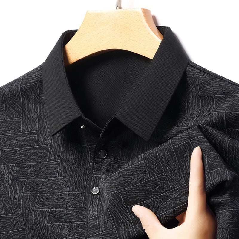 🔥【Nové pánské oblečení】【M-4XL】 Pánská pruhovaná polokošile s krátkým rukávem