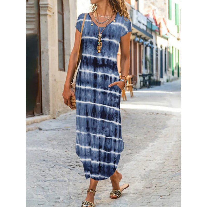 👗✨【Propagace】【S-3XL】2025 Nové dámské šaty s volným potiskem do kapsy, 13 stylů-4035769