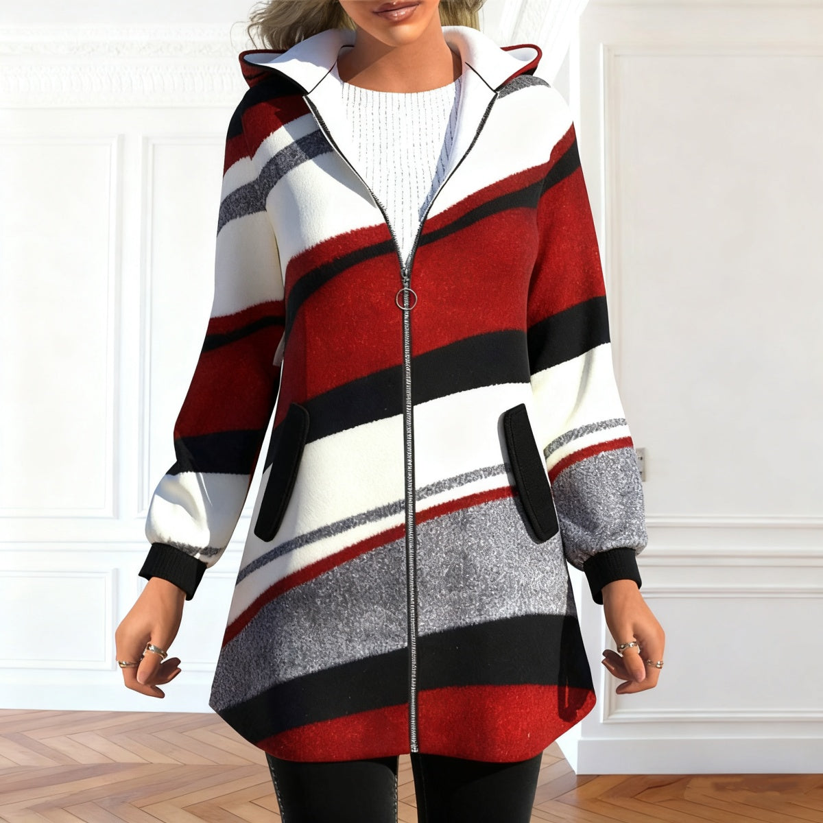 💕49% DE DESCUENTO - 【S-3XL】Nueva chaqueta con capucha de invierno para mujer