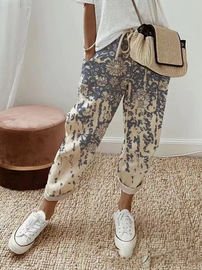 🎉👖【Časově omezená nabídka】Dámské volnočasové kalhoty z bavlny a lnu – více barev, velikosti S–3XL 🌈✨
