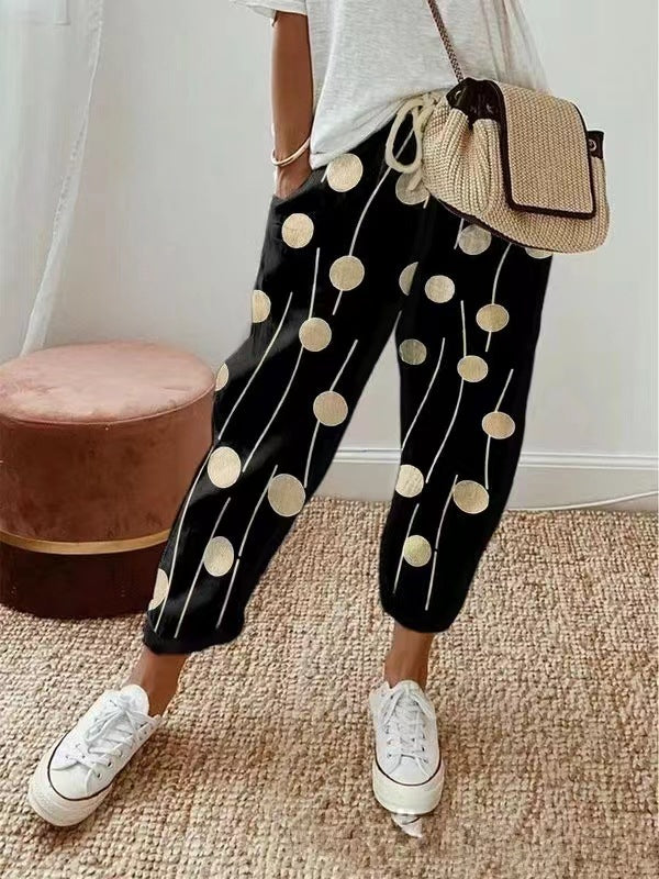 🎉👖【Časově omezená nabídka】Dámské volnočasové kalhoty z bavlny a lnu – více barev, velikosti S–3XL 🌈✨