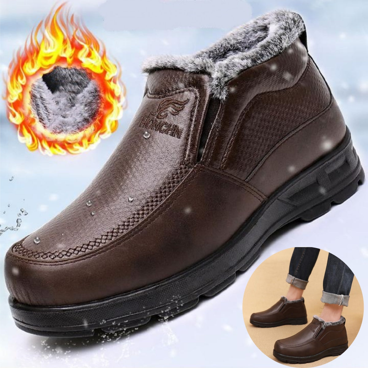 đ¶ââđ„ă39-44ăPĂĄnskĂ© zimnĂ vodÄodolnĂ© protiskluzovĂ© teplĂ© bavlnÄnĂ© boty-3913154
