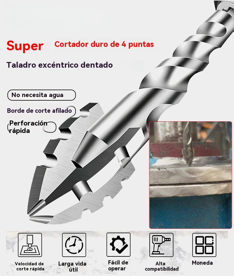 đ„ SĂșper duro filo de corte dentado, broca excĂ©ntrica de acero de tungsteno de 7.ÂȘ generaciĂłnă3+4+5+6+8+10+12mmă