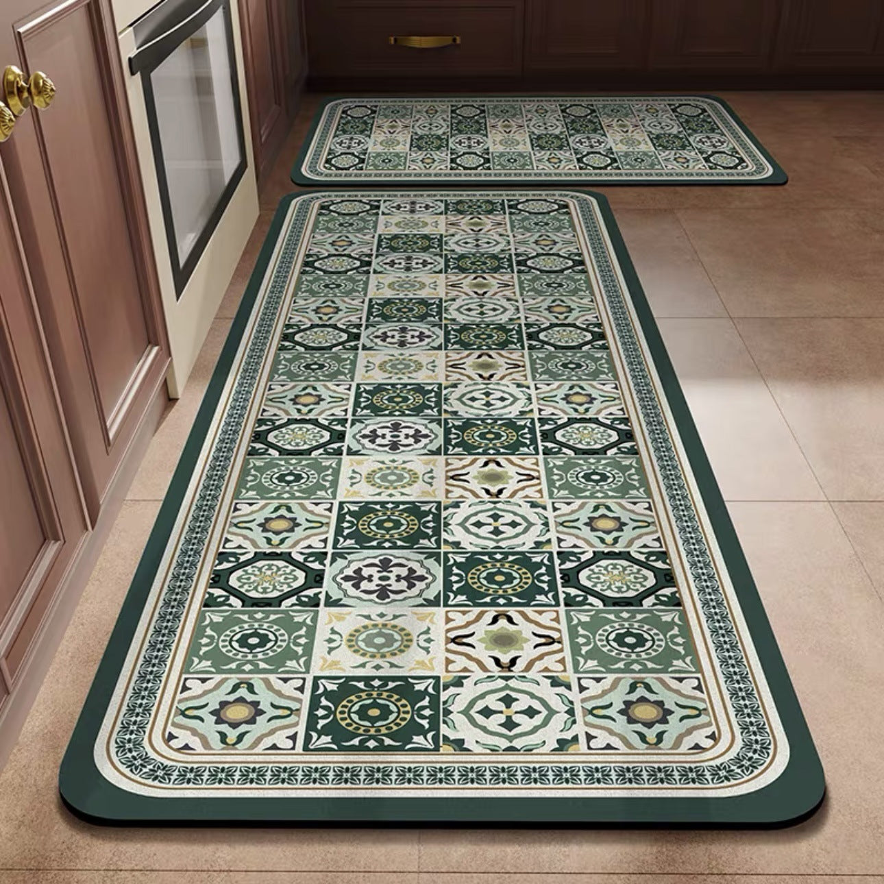 💥💥【Kupte 1 a dostanete 1 zdarma】【40*60+40*120cm】Protiskluzové a vysoce savé předložky do kuchyně a koupelny-3889146
