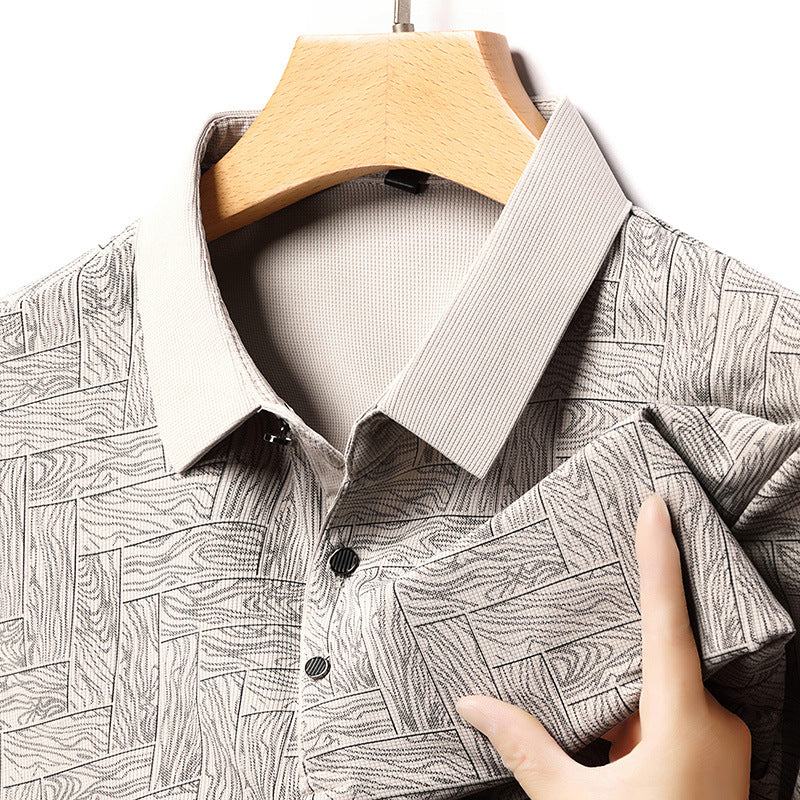 🔥【Nové pánské oblečení】【M-4XL】 Pánská pruhovaná polokošile s krátkým rukávem