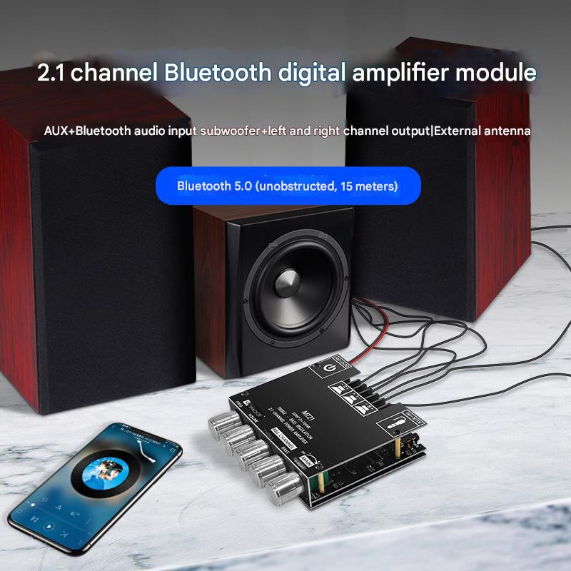 2.1-канален Bluetooth цифров усилвателен модул, 50W*2+100W, със субуфер за високи и ниски честоти