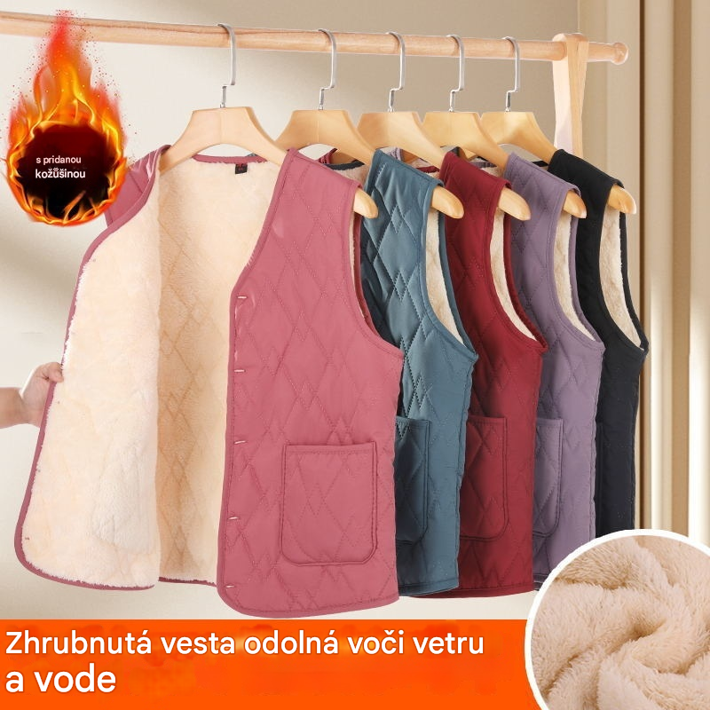 【🔥Jesenný a zimný bestseller】🔥Nová tenká a teplá vesta bez rukávov na jeseň a zimu