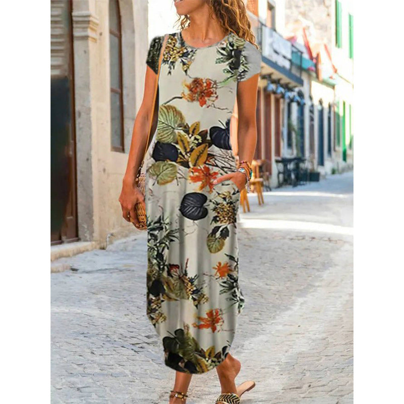 👗✨【Propagace】【S-3XL】2025 Nové dámské šaty s volným potiskem do kapsy, 13 stylů-4035769