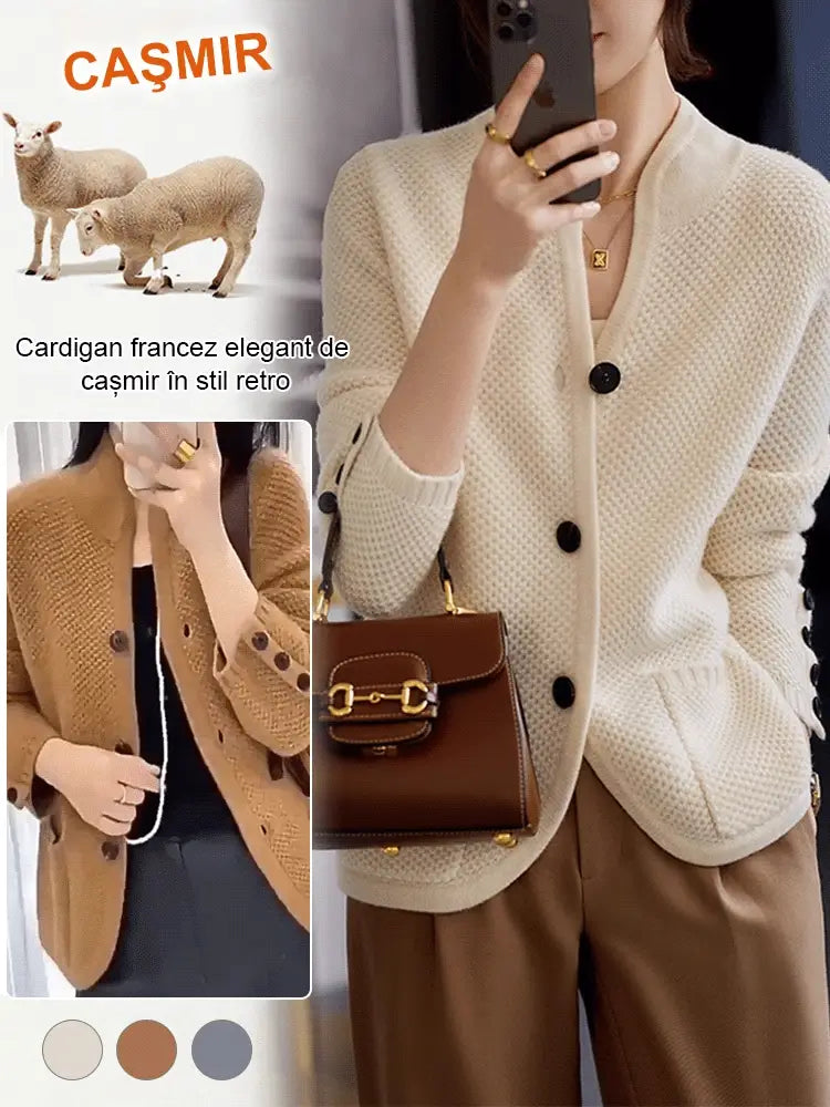 【S-2XL】Elegantna retro francoska kašmirska jopica