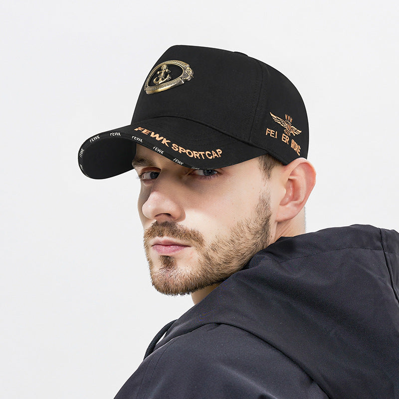🧢30% OFF🔥Štýlová pánska šiltovka s kovovým odznakom – športová čiapka na voľný čas