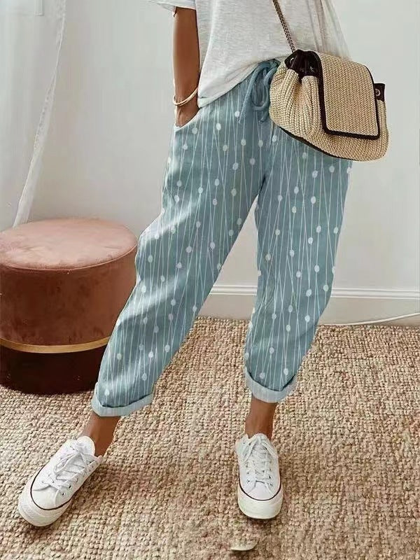 🎉👖【Časově omezená nabídka】Dámské volnočasové kalhoty z bavlny a lnu – více barev, velikosti S–3XL 🌈✨