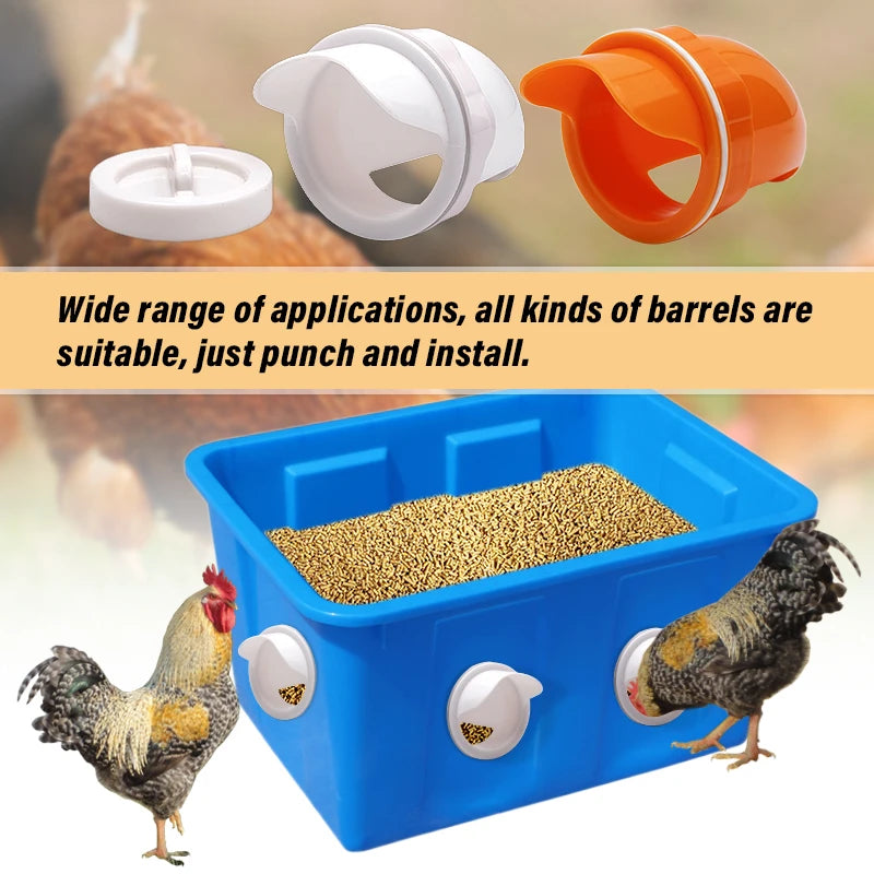 🐓【15 Comederos + Abridor de Agujeros】Comedero Automático para Pollos, Patos y Gansos