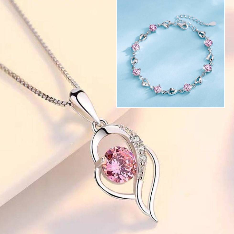 ✨✨【Kúpte 1, dostanete 1 zadarmo】💎💎Sada náramku a náhrdelníka zo striebra 925 Srdce oceánu
