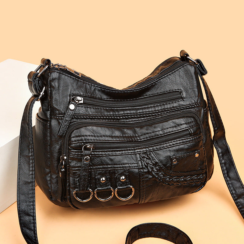 💥【Časovo obmedzená akcia】👜Nová mäkká kožená taška cez rameno s veľkou kapacitou