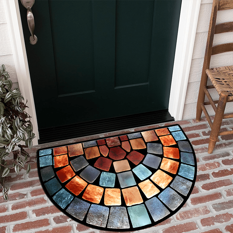 🌈【50cmx80cm】Stylový umělecký design, neklouzavá rohožka – Silný a měkký koberec z polyesterových vláken, ideální pro dekoraci domova, vhodný na verandu i do obývacího pokoje.