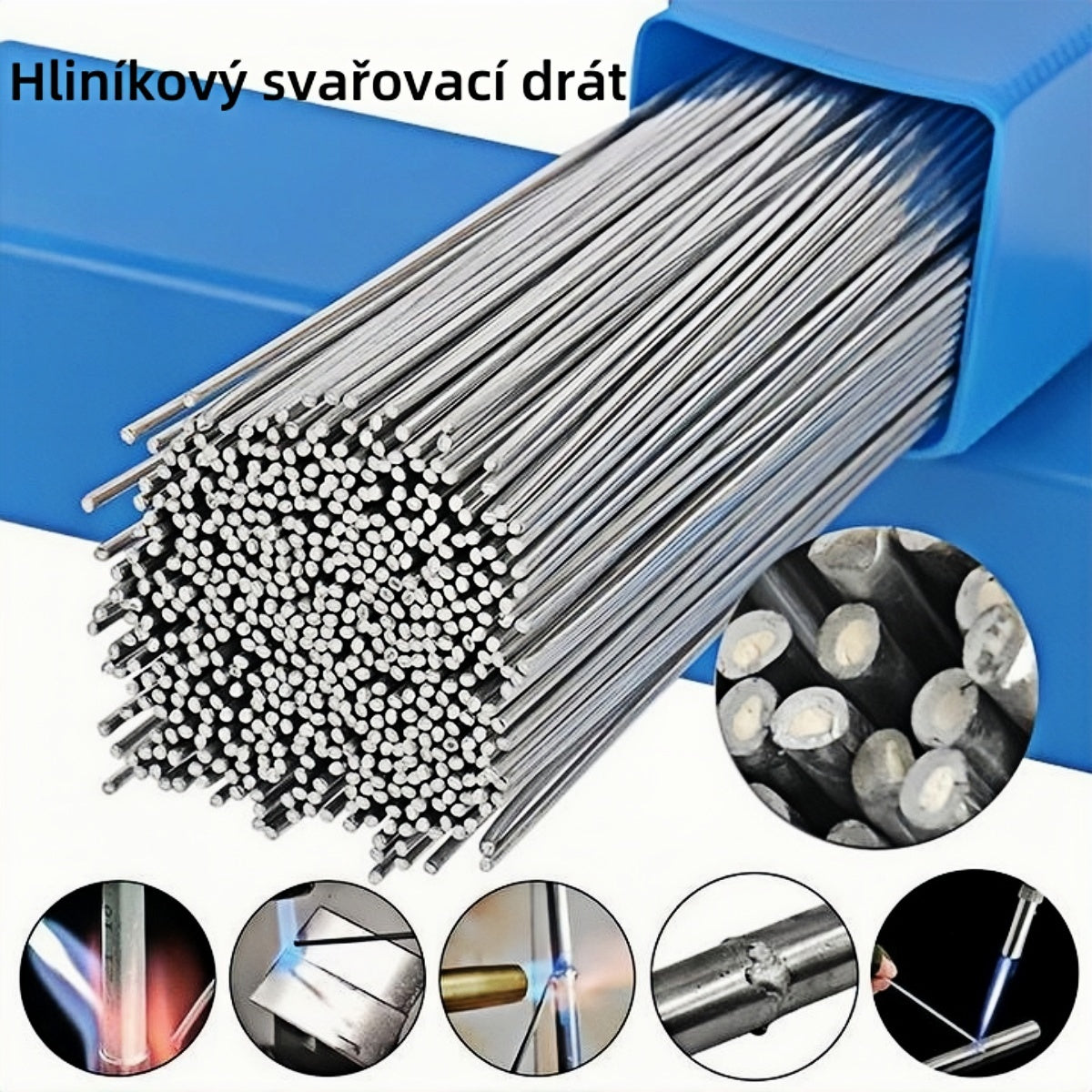【50 ks】1,6mm nízkoteplotní hliníkový svařovací drát, svařování a opravy různých kovů-3826854