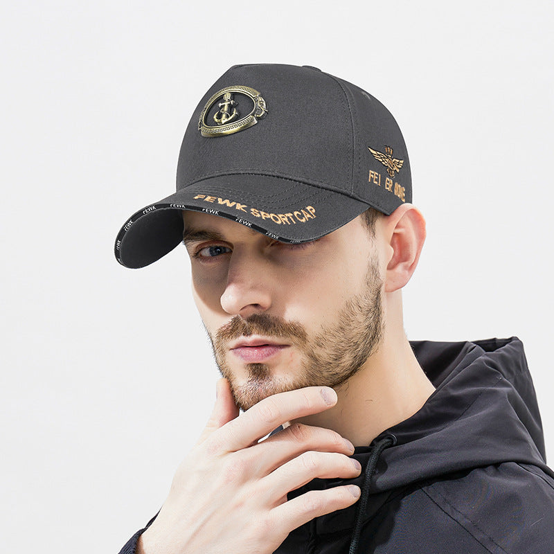 🧢30% OFF🔥Štýlová pánska šiltovka s kovovým odznakom – športová čiapka na voľný čas