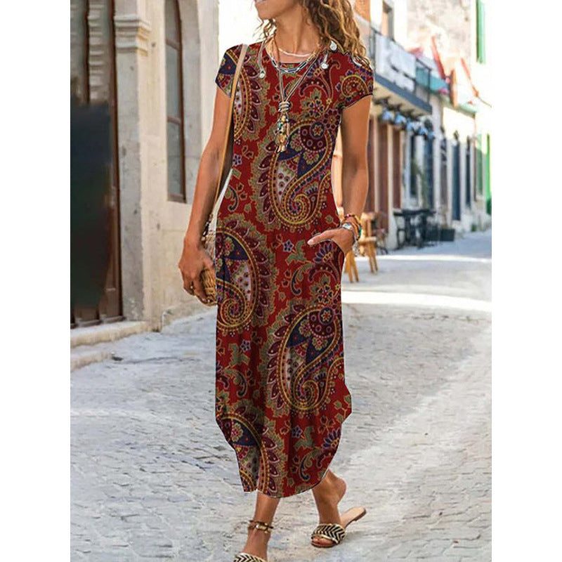 👗✨【Propagace】【S-3XL】2025 Nové dámské šaty s volným potiskem do kapsy, 13 stylů-4035769