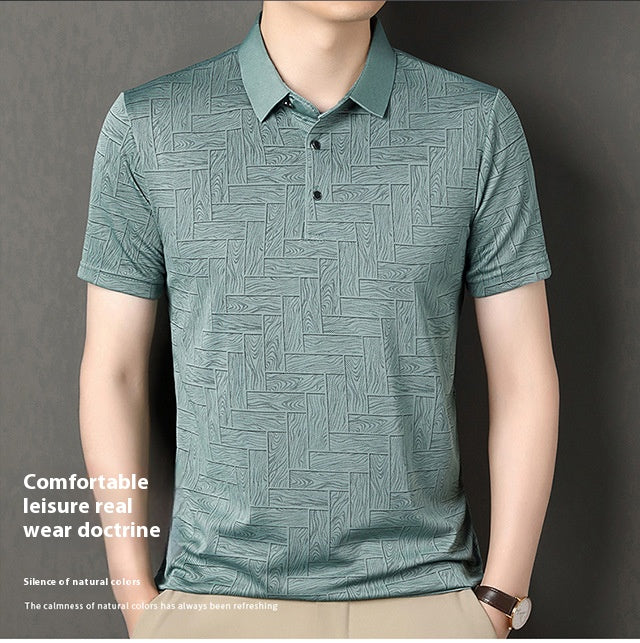 🔥【Nové pánské oblečení】【M-4XL】 Pánská pruhovaná polokošile s krátkým rukávem