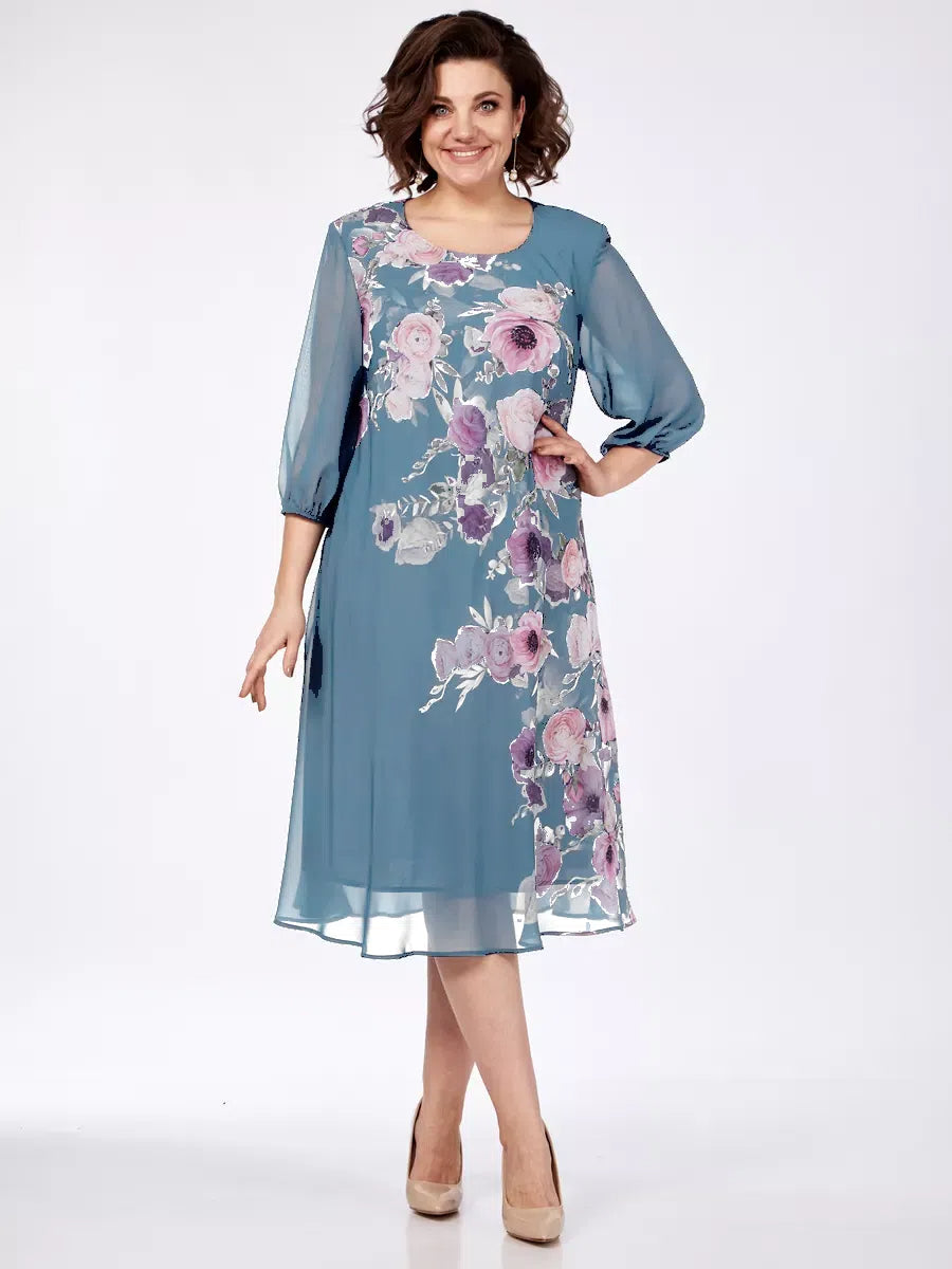 🌸 Bleskový výprodej – 49% SLEVA💥💕【S-5XL】Elegantní jarní šaty s květinovým potiskem🌷💃