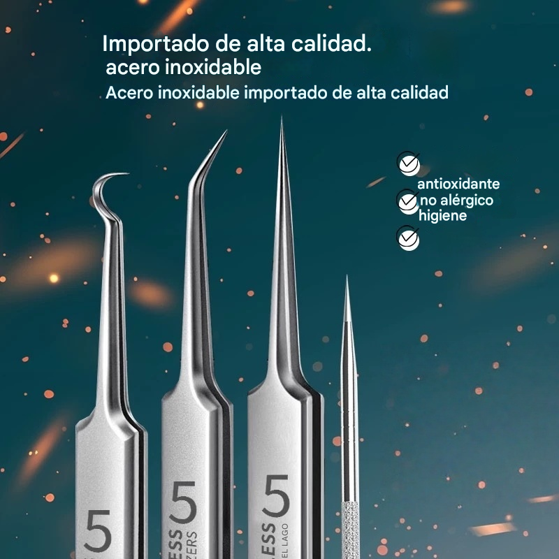 💓Compra 1 juego y llévate 1 gratis💥Kit profesional de herramientas de acero inoxidable para cuidado facial, seguro y preciso para uso en casa