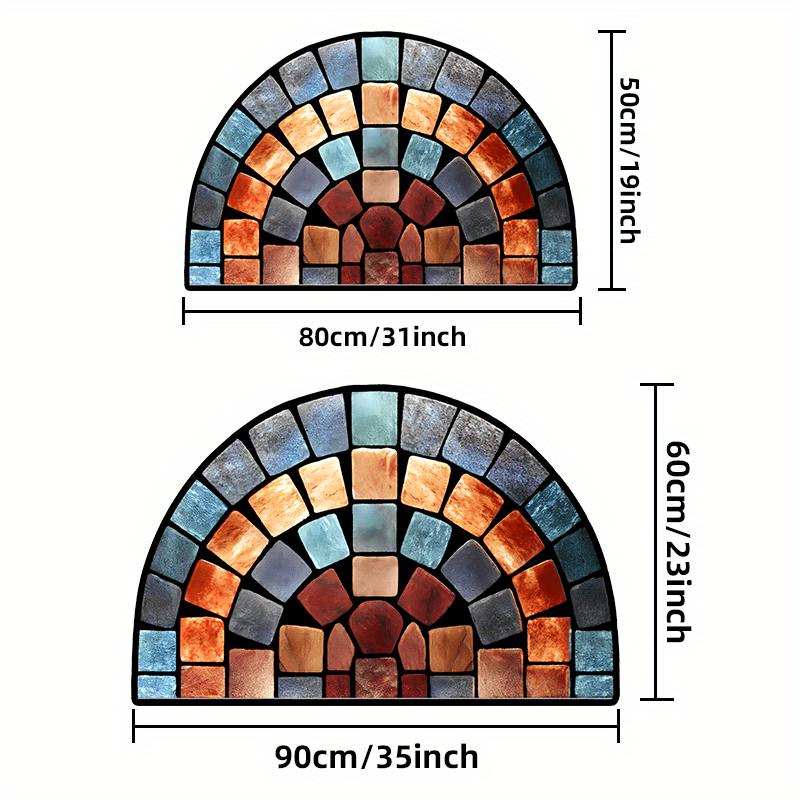 🌈【50cmx80cm】Stylový umělecký design, neklouzavá rohožka – Silný a měkký koberec z polyesterových vláken, ideální pro dekoraci domova, vhodný na verandu i do obývacího pokoje.