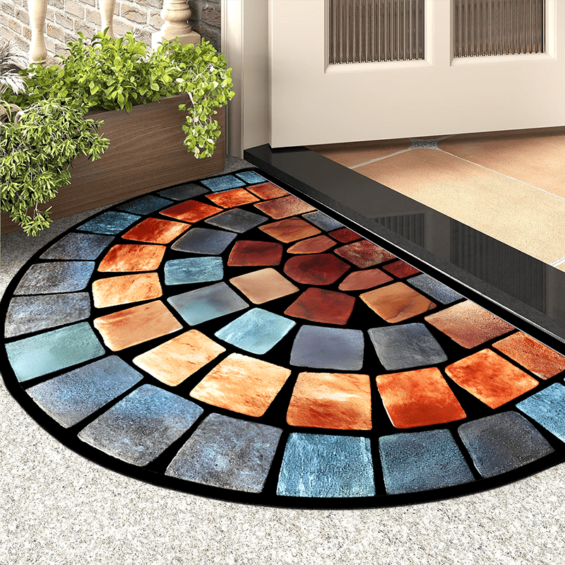 🌈【50cmx80cm】Stylový umělecký design, neklouzavá rohožka – Silný a měkký koberec z polyesterových vláken, ideální pro dekoraci domova, vhodný na verandu i do obývacího pokoje.
