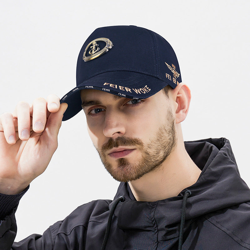 🧢30% OFF🔥Štýlová pánska šiltovka s kovovým odznakom – športová čiapka na voľný čas