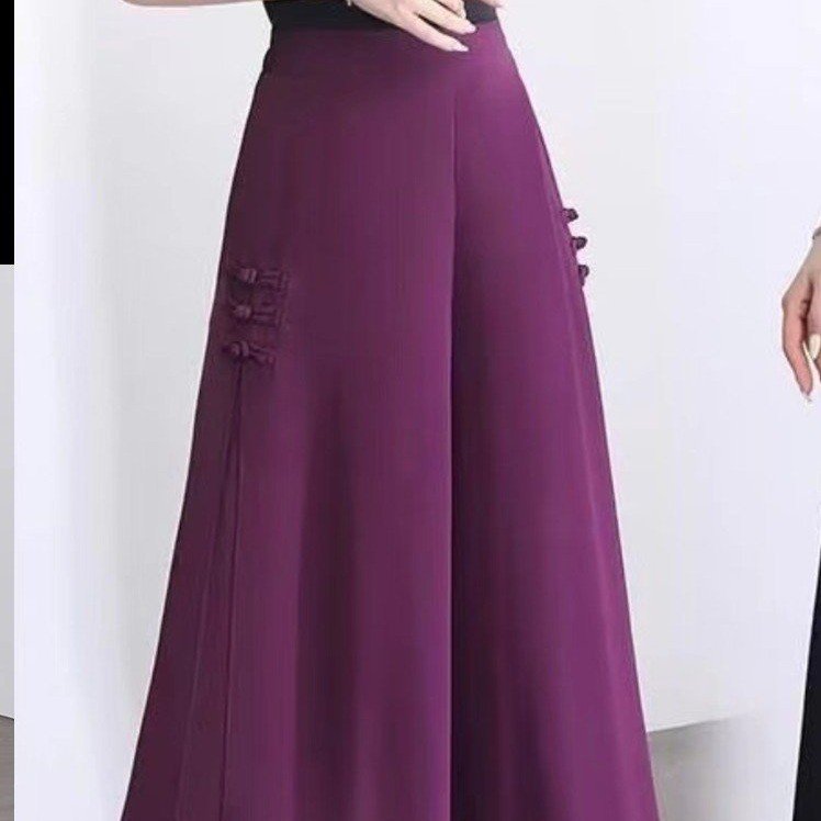 🔥【Vysoká kvalita】【XL-5XL】【Letní nový styl 2025】Dámské devítibodové šifonové široké kalhoty