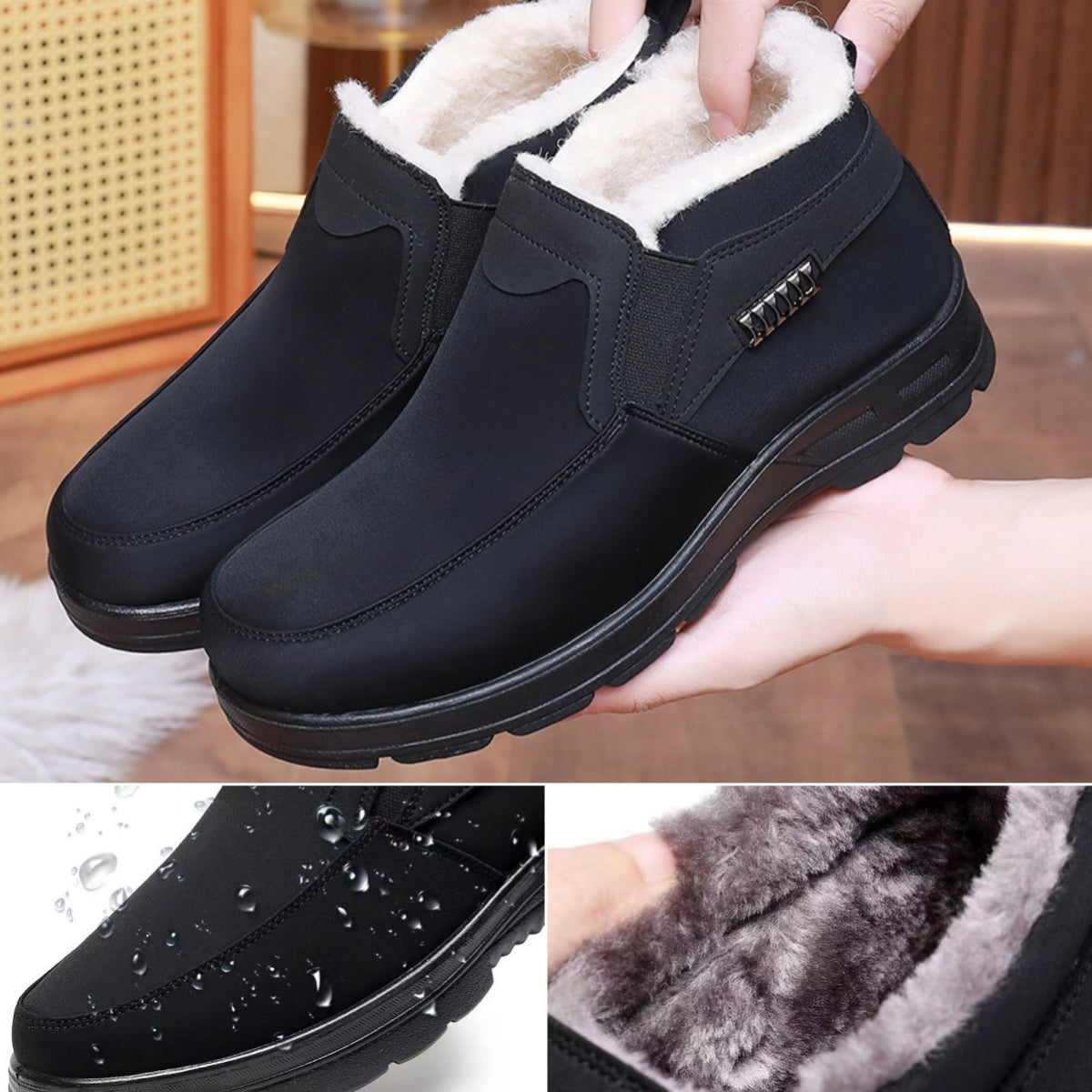 【Doprava zdarma】【39-47】Zimní boty polstrované a zesílené, nepromokavé a teplé-3860568