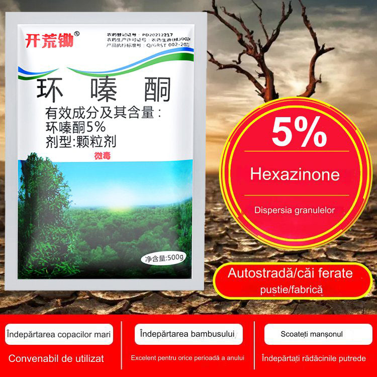 🔥【Oblíbený produkt】👍🌱5% herbicid s hexazinonem účinný proti keřům a plevelům – pro továrny, dvory, železnice a trávníky