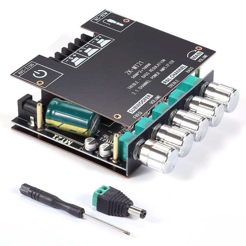 2.1-канален Bluetooth цифров усилвателен модул, 50W*2+100W, със субуфер за високи и ниски честоти