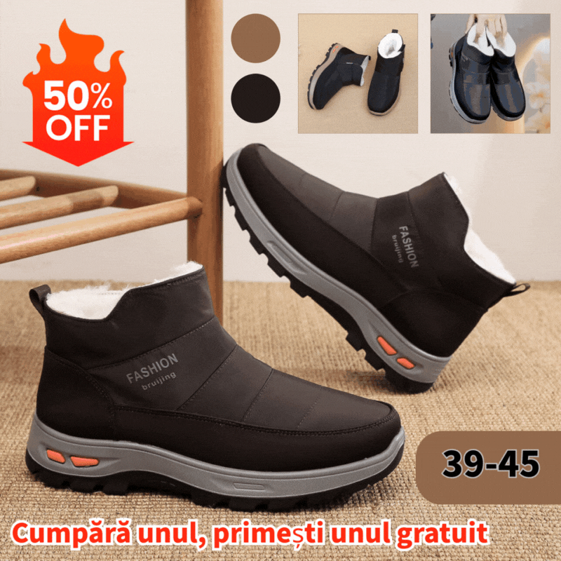 🔥50% отстъпка🔥【39-45】👟Зимни мъжки обувки за възрастни С подплата, удебелени, топли и противохлъзгащи ботуши