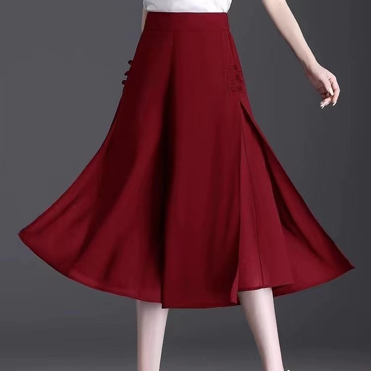 🔥【Vysoká kvalita】【XL-5XL】【Letní nový styl 2025】Dámské devítibodové šifonové široké kalhoty
