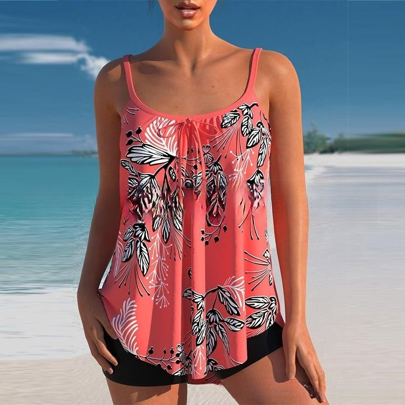 🌈🌴✨【S-4XL】 2025 Nové dvoudílné bikiny Plus Size s potiskem