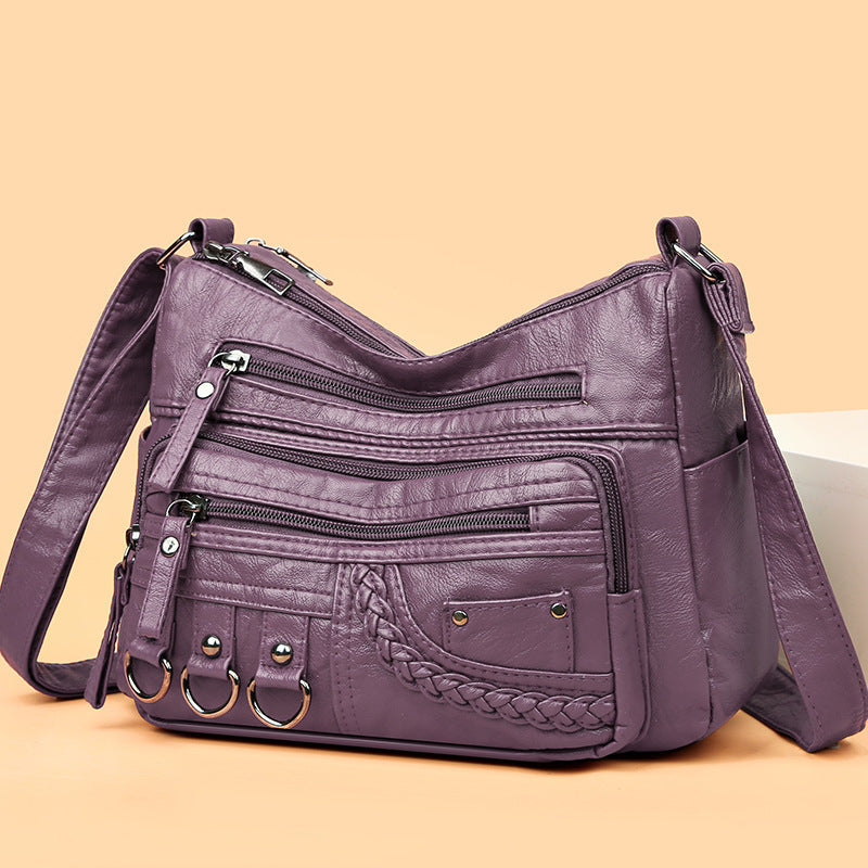💥【Časovo obmedzená akcia】👜Nová mäkká kožená taška cez rameno s veľkou kapacitou