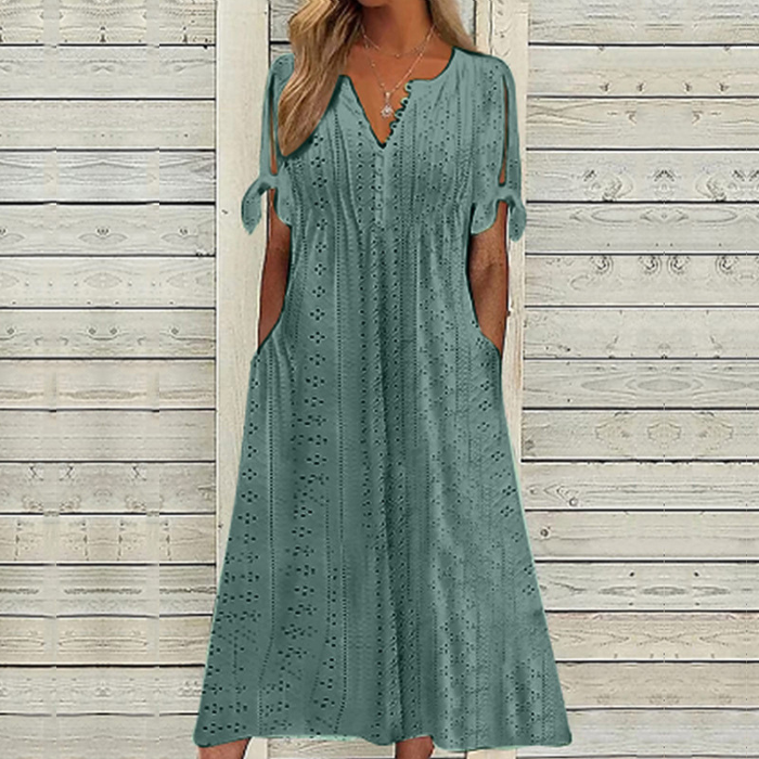 【Omezená nabídka 45% OFF】【🏆Nejprodávanější produkty】👗 Jednoduché a jemné jednobarevné šaty