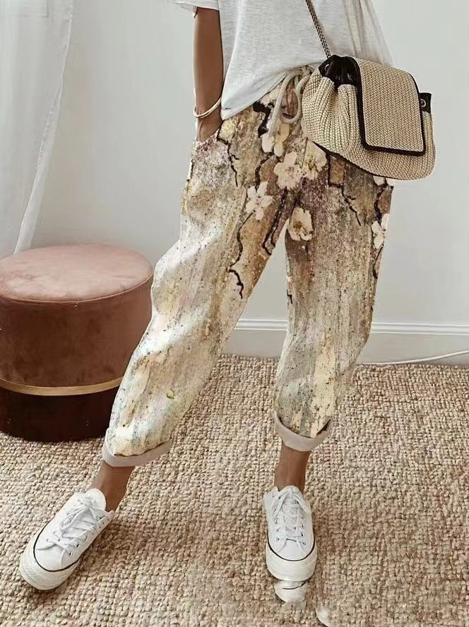 🎉👖【Časově omezená nabídka】Dámské volnočasové kalhoty z bavlny a lnu – více barev, velikosti S–3XL 🌈✨