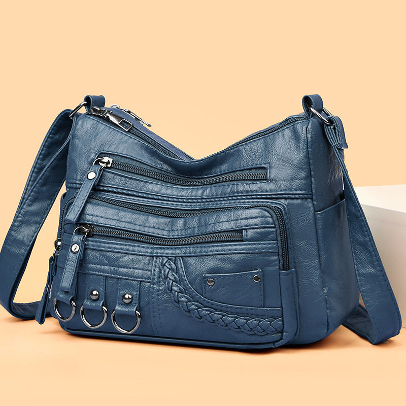 💥【Časovo obmedzená akcia】👜Nová mäkká kožená taška cez rameno s veľkou kapacitou