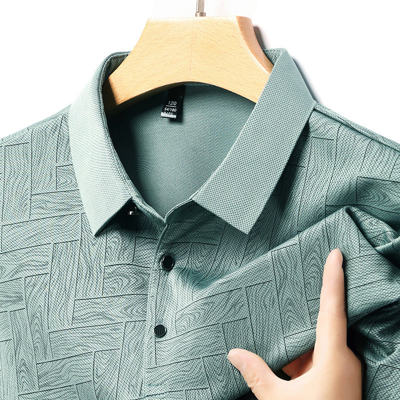 🔥【Nové pánské oblečení】【M-4XL】 Pánská pruhovaná polokošile s krátkým rukávem