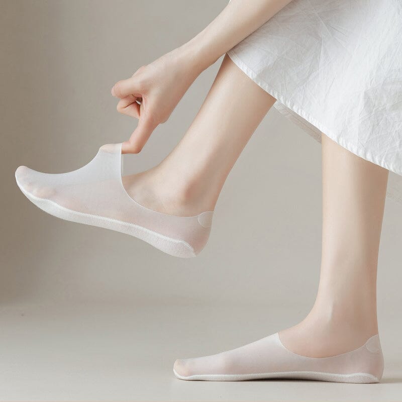 🧦【50% SLEVA】Dámské neviditelné silikonové ponožky s protiskluzovou úpravou, super tenké ponožky s mělkými ústy