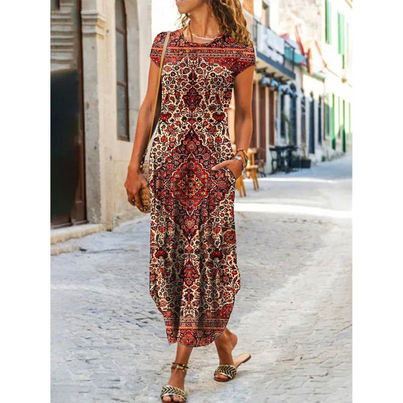 👗✨【Propagace】【S-3XL】2025 Nové dámské šaty s volným potiskem do kapsy, 13 stylů-4035769