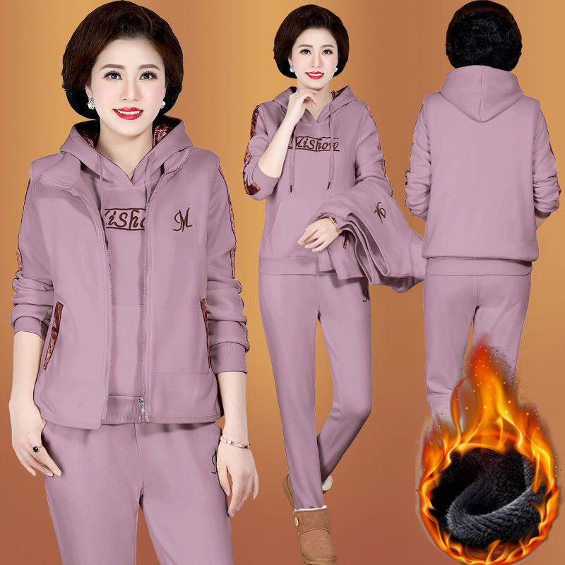 š„ćPantalón + SuĆ©ter + ChaquetaćNuevo traje acolchado y grueso de otoƱo e invierno 2025 para deportes y ocio.