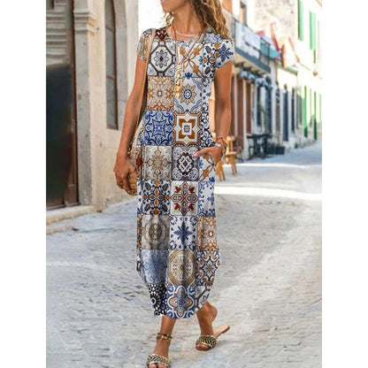 👗✨【Propagace】【S-3XL】2025 Nové dámské šaty s volným potiskem do kapsy, 13 stylů-4035769