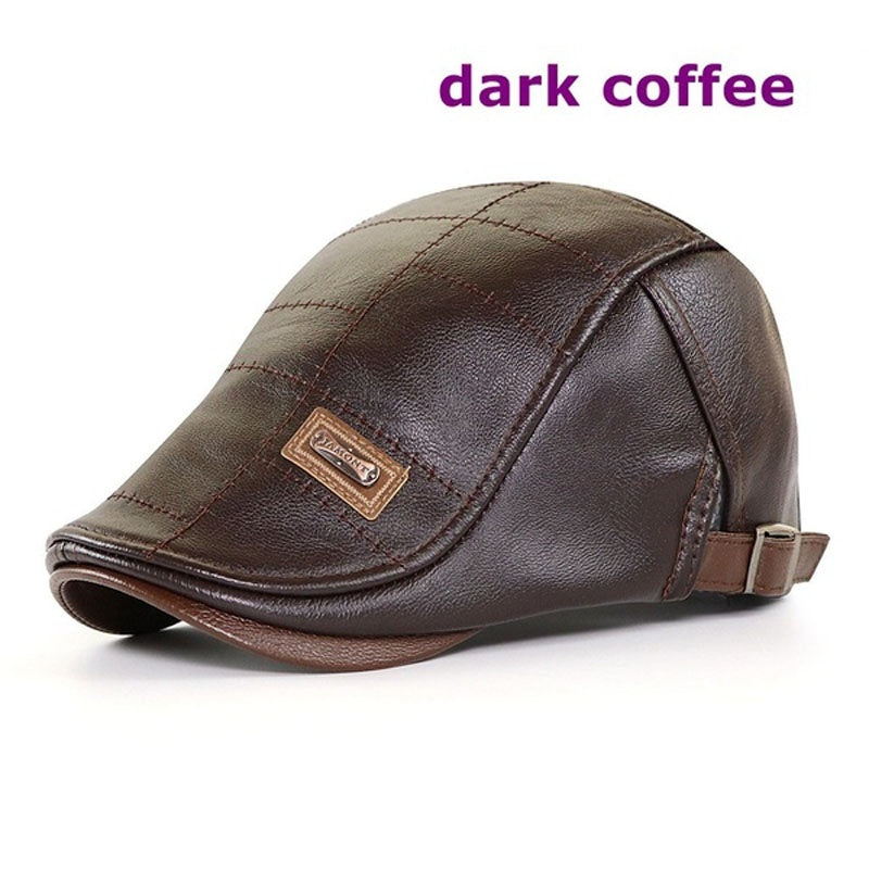 🔥【Venta caliente】Boina retro de cuero genuino de alta calidad