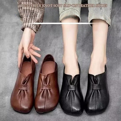 👡✨【Oferta de temporada 50%】🎀 Zapatos de mujer 2025 de piel de alta calidad con lazo