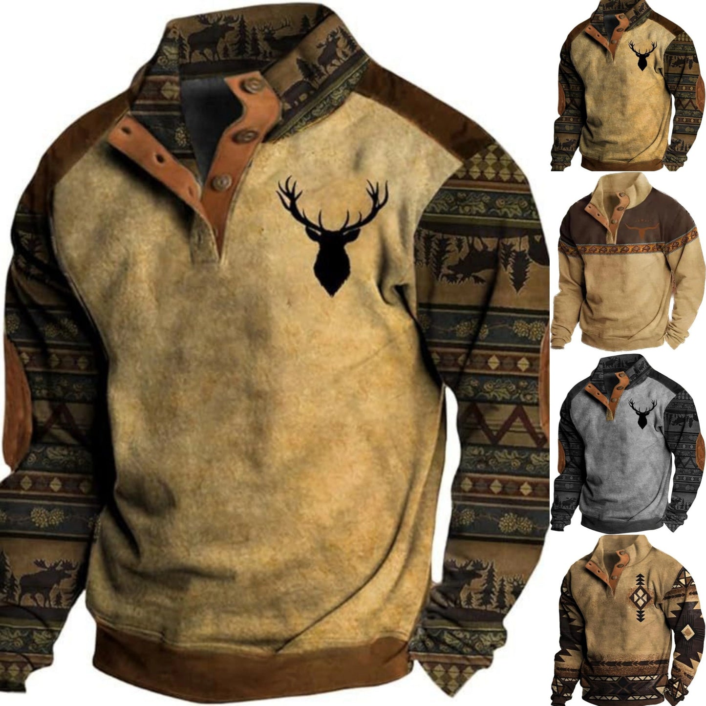 💥🔥【Horúci výpredaj】🔥【S-5XL】Hanorac casual cu imprimeu 3D, stil american de stradă, pentru toamnă și iarnă