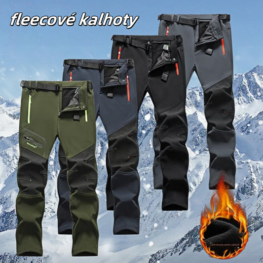 [43 % sleva] [S-5XL] Nové pánské neformální nepromokavé outdoorové teplé podzimní a zimní kalhoty-3831438